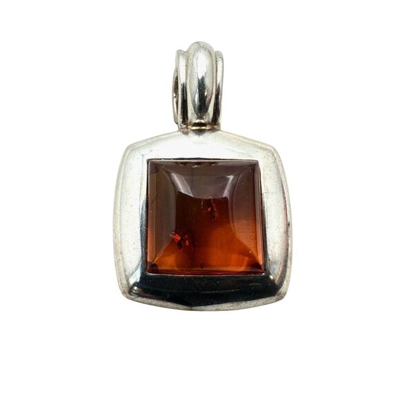 Joseph Esposito Pearl Sterling Silver Amber Enhancer Pendant - Picture 3 of 3
